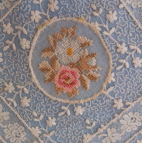 Vintage normandy mixed lace - vintage,