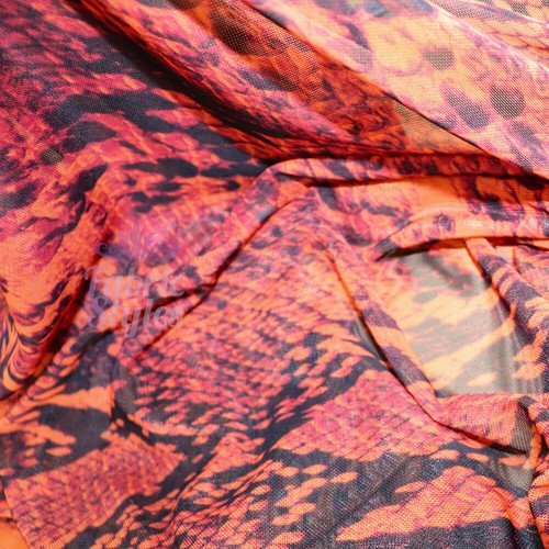 Fs960 orange snake print net - fs960,