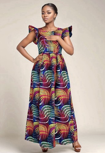 Women african print maxi - african,