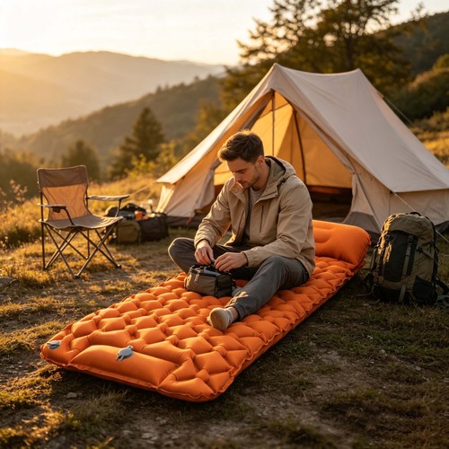 Inflatable mat camping - inflatable,