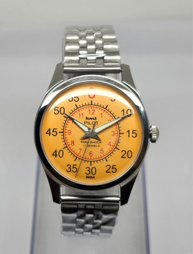 Vintage hmt pilot - yellow, dial