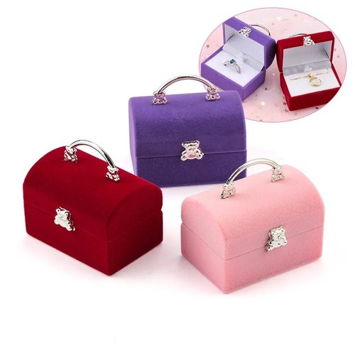 Ring box cute velvet jewelry - box,
