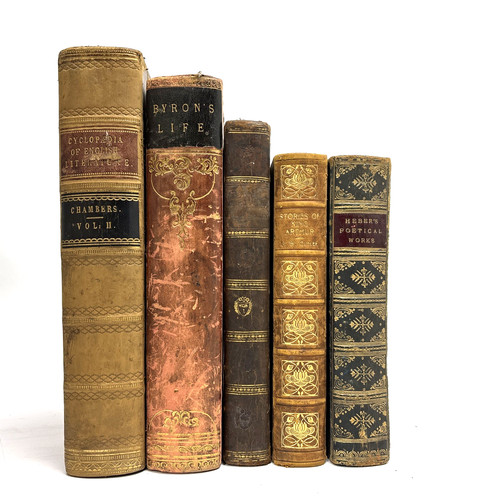 Distressed old books with - distressed,