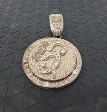 Hip Hop Jewelry Iced Out Chrome G-UNIT Silver Spinner Pendant 