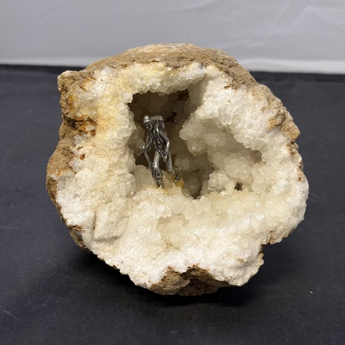 Large geode with - with, pewter