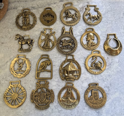 Collection brass canal boat - brass,