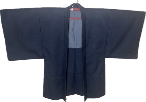 Men navy wool haori - navy,