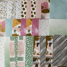 28 sheets Stampin Up Designer Series Paper DSP Abstract Beauty 6" x 4" Foiling