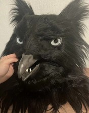 Fursuit Owl Raven Mask Black