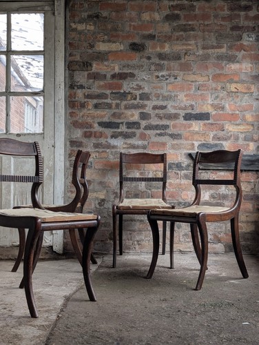 Regency faux rosewood dining - 4,
