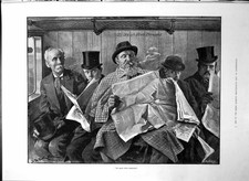 Old Seat Five Persons S Begg Men Train Interior Opera House W Emden 1895 19th