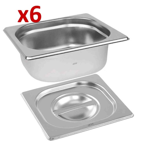 Stainless steel gastronorm - 6x,