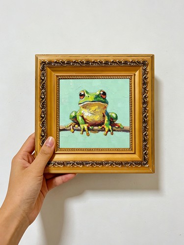 Frog branch green dining room - frog,