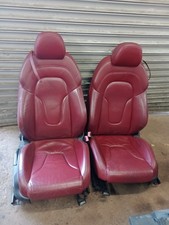 AUDI TT 8J MK2 8J RED LEATHER FRONT SEATS ROADSTER CONVERSION? VAN? LEFT+RIGHT