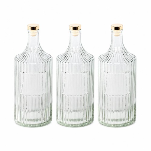 Ribbed glass water - x,
