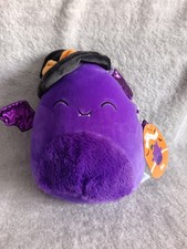Original Squishmallow – Halloween Bat Plush (Purple, Witch Hat) – Limited...