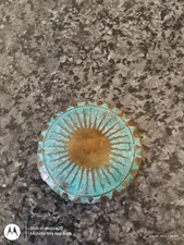 Round Metal Shield Brooch With