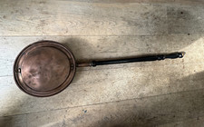 Antique Long-Handled Copper Bed Warming Pan - 41" x 11" x 4"