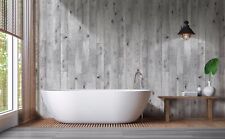Distressed Oak Grey Bathroom Wall Panels Cladding Shower PVC Waterproof Pk of 4