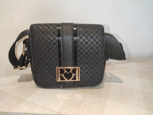 River island black crossbody - black,