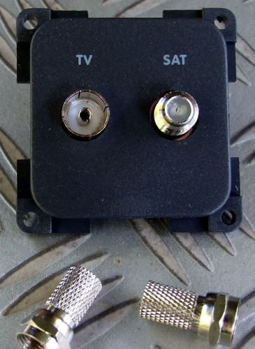 Satellite socket dark - satellite, f