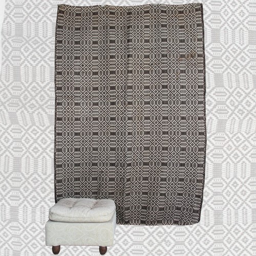 Vintage handmade neutral rug - vintage,
