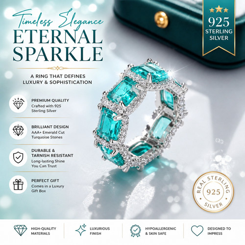 925 sterling silver - silver, aquamarine