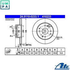 2x BRAKE DISC 24.0110-0233.1