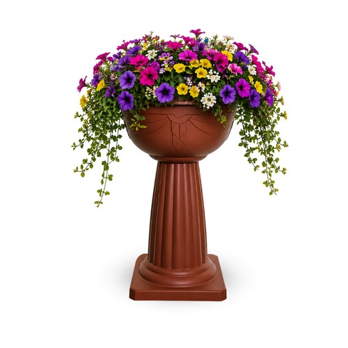 Plastic tall pedestal round - plastic,
