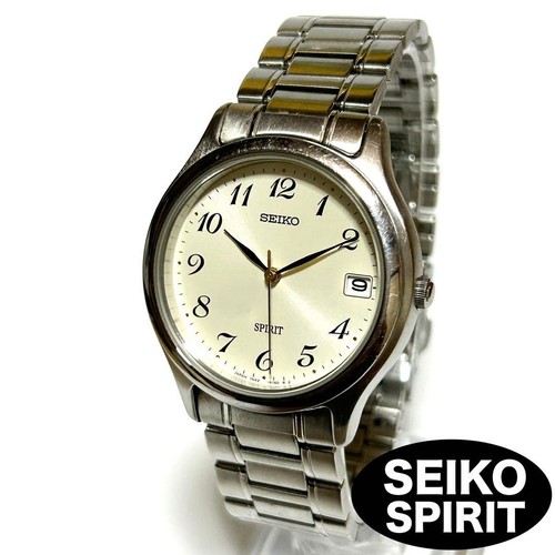 Seiko spirit date silver - qz,