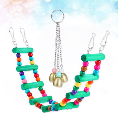 Parrot swing toys set bamboo - swing,