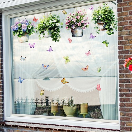 Window butterfly clings - window, static