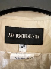 Ann Demeulemeester Womens Ivory Jacket Zipped With Button Detail Size EU 42