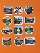Lake District Adventures famous holiday destinations inspired handmade stickers