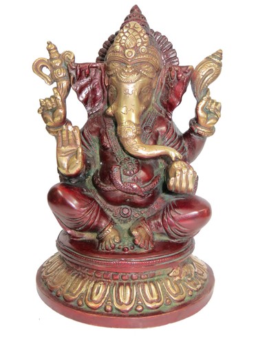 23cm brass ganesh statue - 23cm,