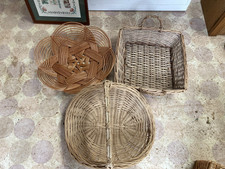 Vintage Brown Wicker Baskets x