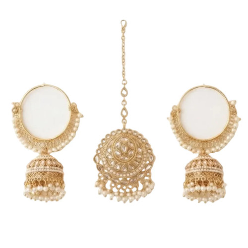 Dina gold jhumka tikka - gold,