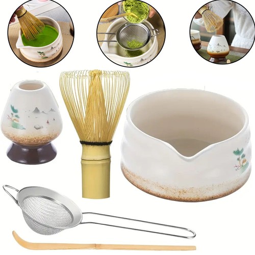 5pcs matcha whisk set chasen - matcha,