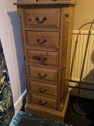 Solid pine tall boy - pine,, of