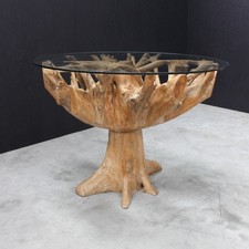 teak root 1.1m dining table