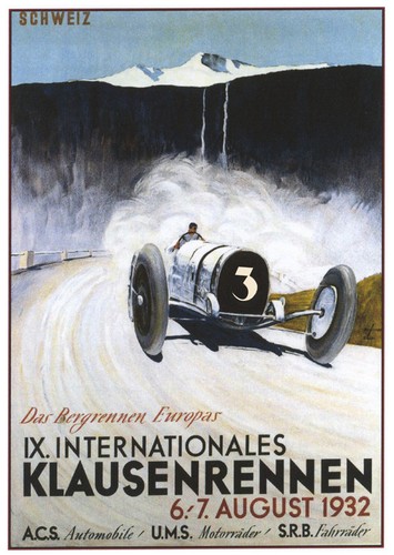 Bugatti auto racing poster - racing,