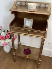 Side Table / Desk With Drawer And Shelf Very Rare Space Savers