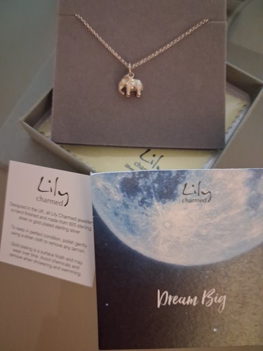 Lily charmed elephant pendant - lily,