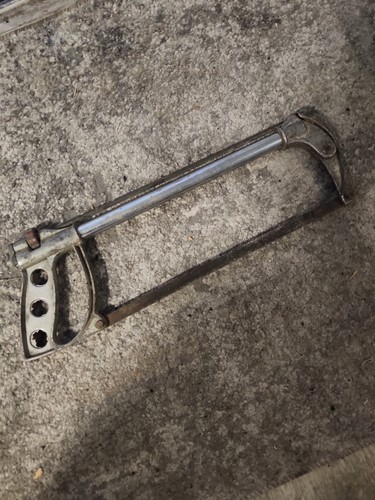 Vintage rustic hack saw with - hack,