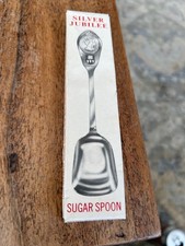 VINTAGE TEASPOON SILVER JUBILEE SUGAR SPOON MADE IN SHEFFIELD