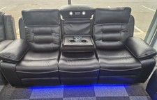 Hafsa 3 Seater Black/