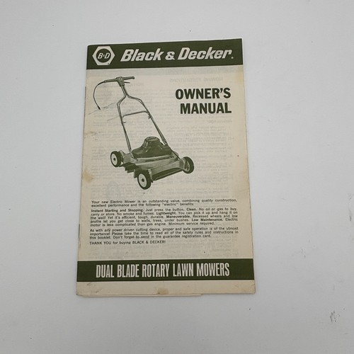 Vintage owner manual for - vintage,
