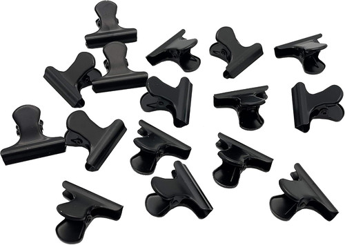 Small metal bulldog - clips,, 30