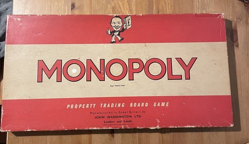 Vintage 1961 monopoly board - vintage,