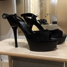 PLEASER SIZE 6 ALLURE 609 BLACK SUEDE SEXY FETISH POLE DANCER SHOES 